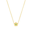 Mini Daisy Necklace with Emerald Center