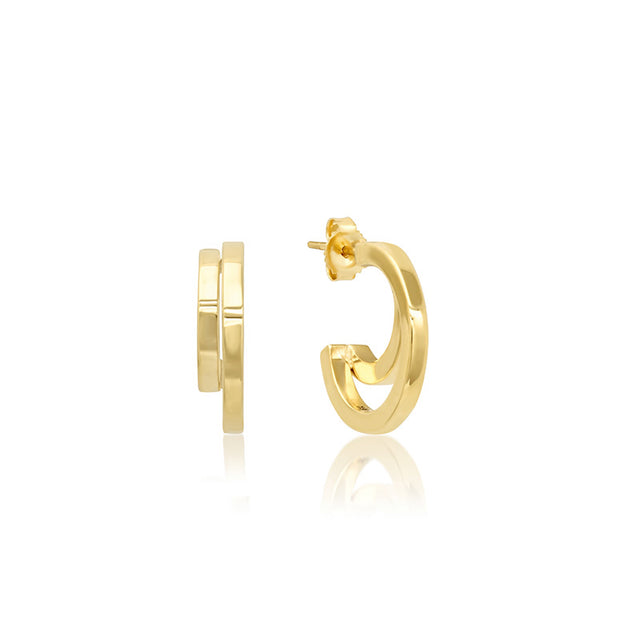 Mini Double Hoops