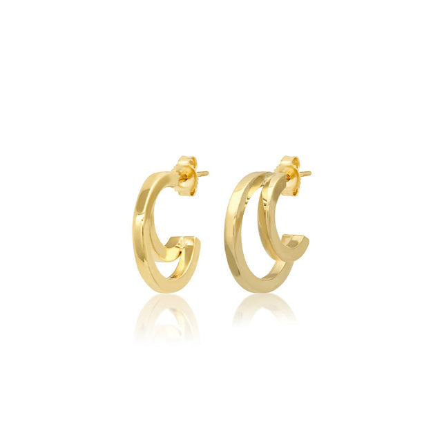 Mini Double Hoops