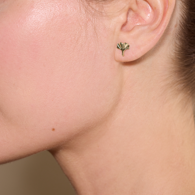 Gingko Leaf Studs
