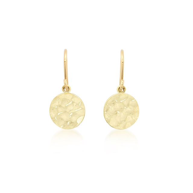 Mini Hammered Disc Earrings