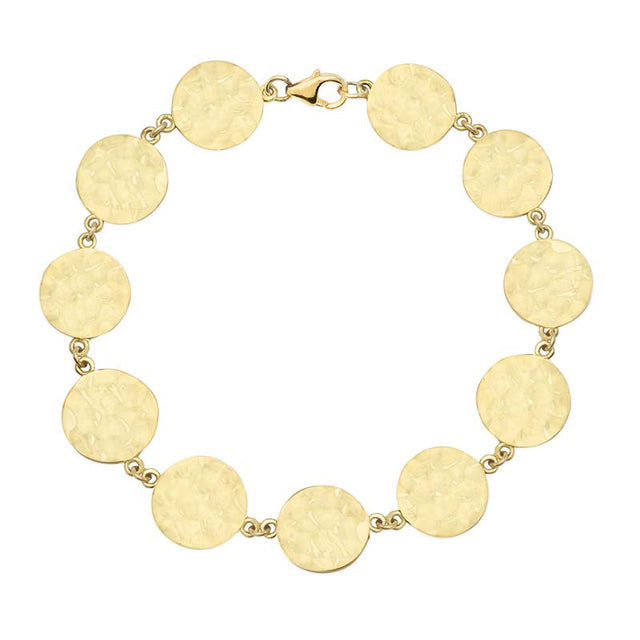 Mini Hammered Disc Link Bracelet