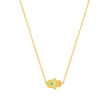 Mini Hamsa Necklace with Emerald Center