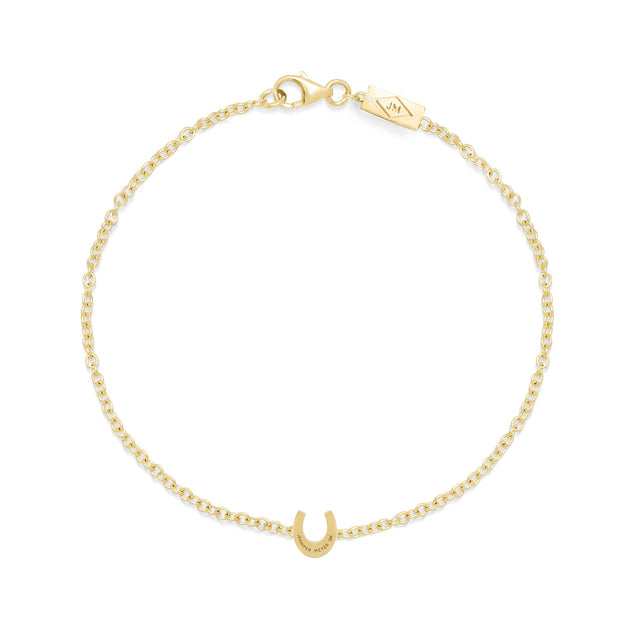 Mini Horseshoe Bracelet with Diamond Accents