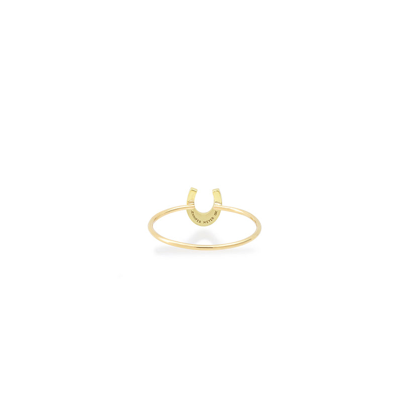 MOISSANITE Lucky Horseshoe Ring - 14k Gold Vermeil Solid 925 Sterling  Silver Hip Hop Ring - 0.6ct Men's Iced Real Moissanite Ring - GRA Certified  - Nice Men's Pinky Ring Or Any Other Finger (6)|Amazon.com