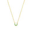 Mini Horseshoe Necklace with Emerald Accents