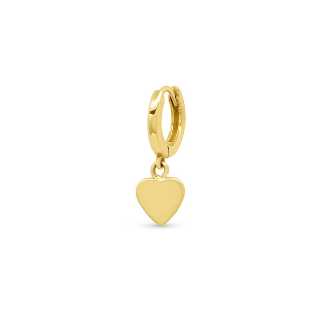 Single Mini Huggie with Heart Drop