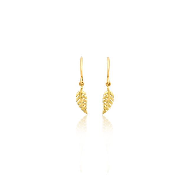 Mini Leaf Drop Earrings