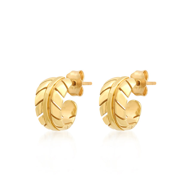 Mini Leaf Hoops