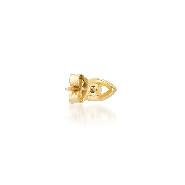 Mini Open Evil Eye Studs with Diamond Center