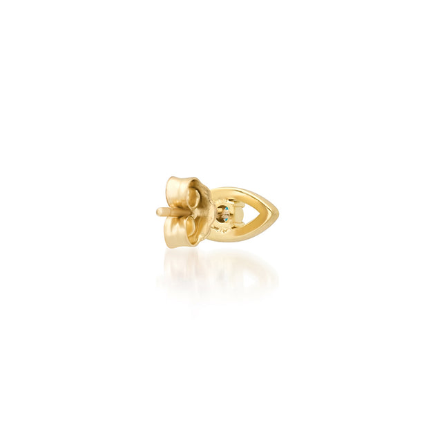 Mini Open Evil Eye Studs with Turquoise Center