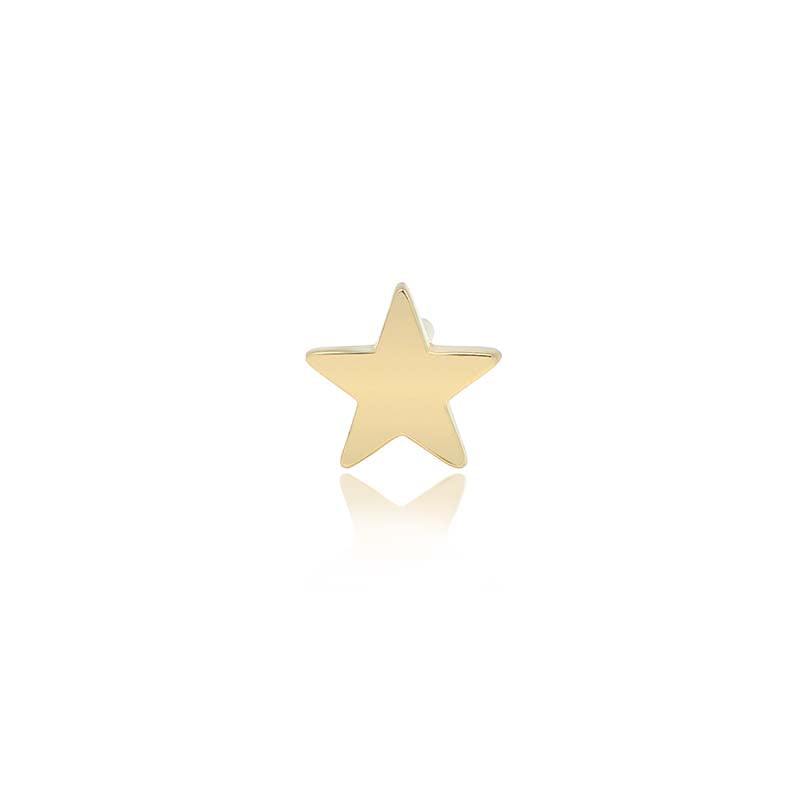 Single Yellow Gold Mini Star Stud