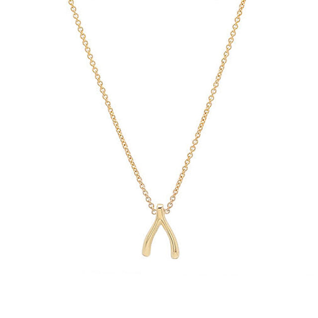 Mini Wishbone Necklace