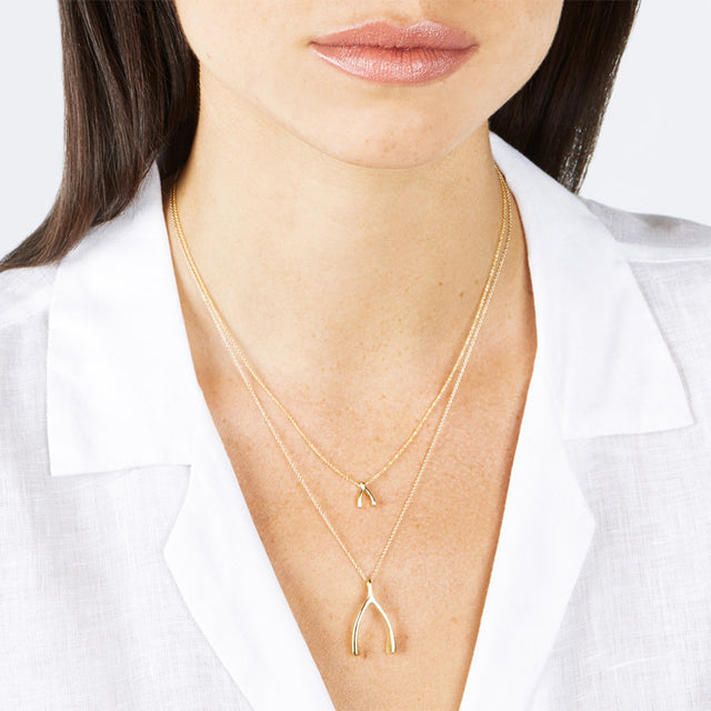 Mini Wishbone Necklace