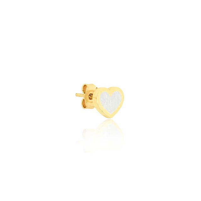 Mother of Pearl Inlay Heart Studs