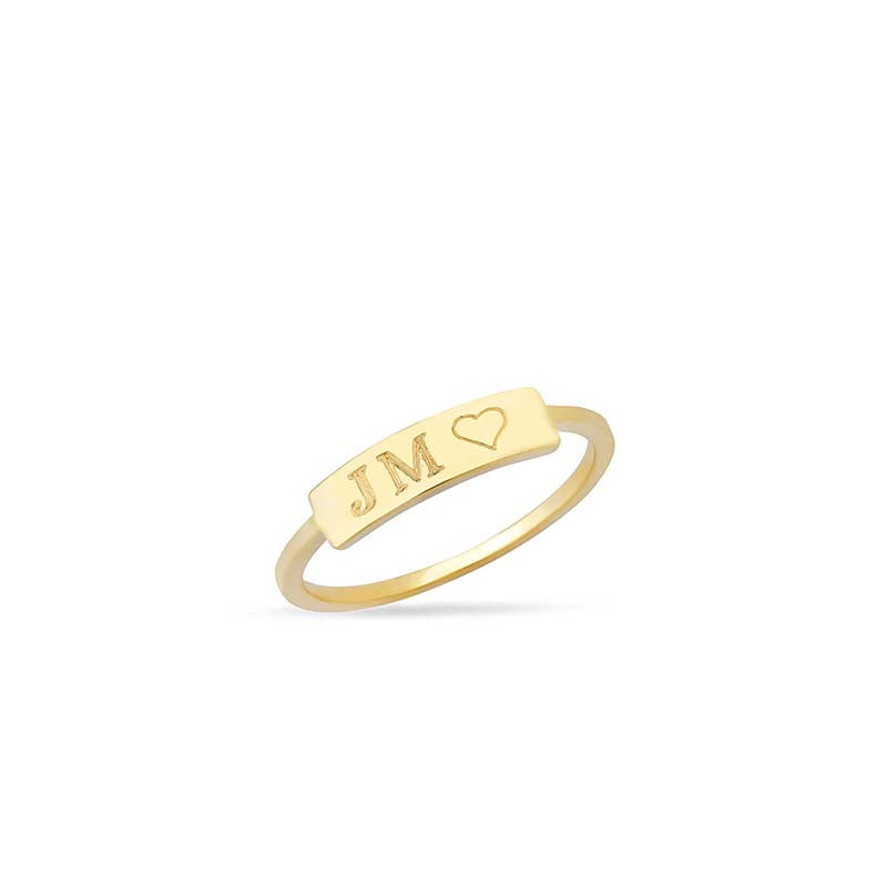 Engravable Nameplate Ring