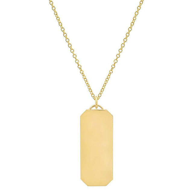 Nameplate Tag Pendant Necklace