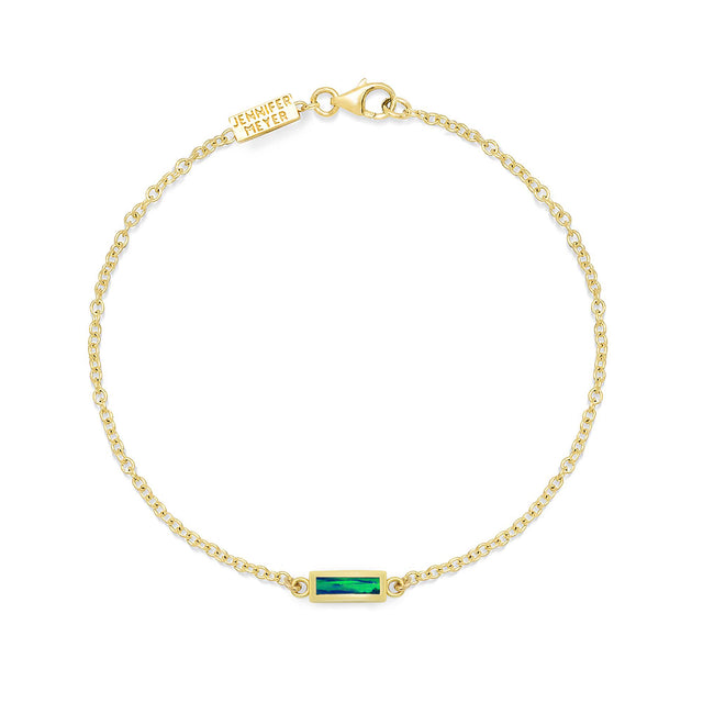 Opal Inlay Bar Bracelet