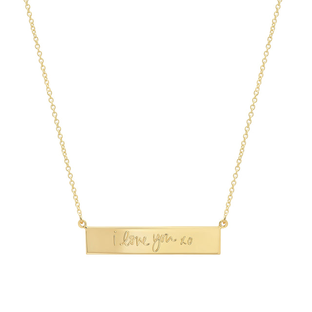 Heirloom Handwritten Nameplate Necklace