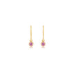 Single Illusion-Set Pink Sapphire Drop Earrings