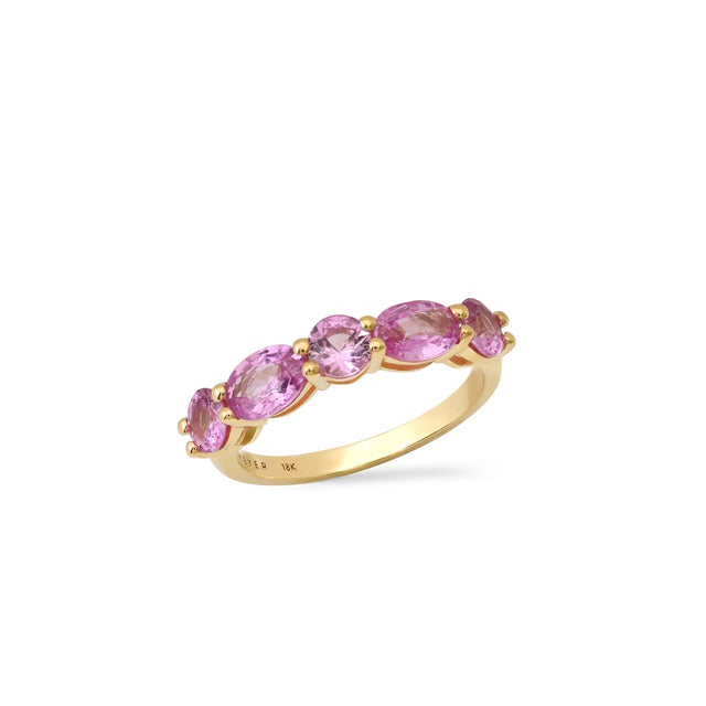 Pink Sapphire Mosaic Ring