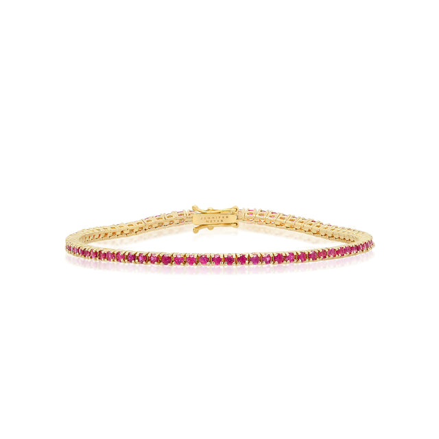 4-Prong Ruby Tennis Bracelet