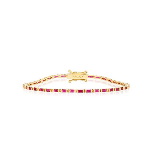 Ruby Baguette Tennis Bracelet