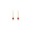 Single Illusion-Set Ruby Drop Earrings