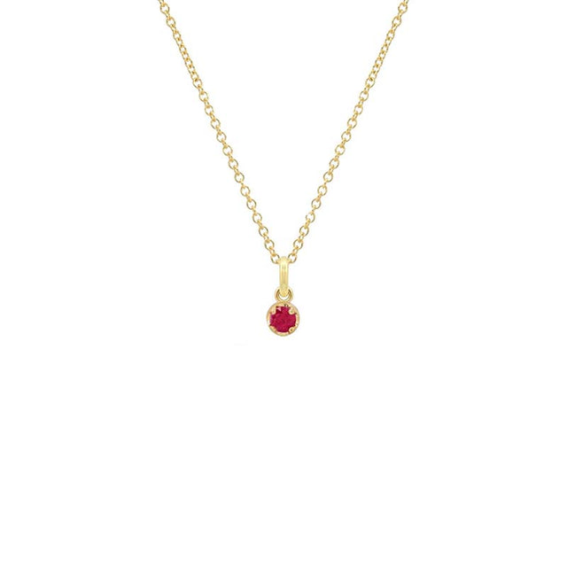 Illusion Set Ruby Pendant Necklace