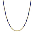 4-Prong Blue Sapphire and Diamond Tennis Necklace