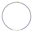 4-Prong Blue Sapphire and Diamond Tennis Necklace