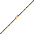 4-Prong Blue Sapphire and Diamond Tennis Necklace