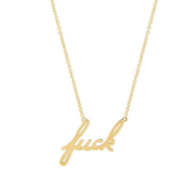 Fuck Script Necklace