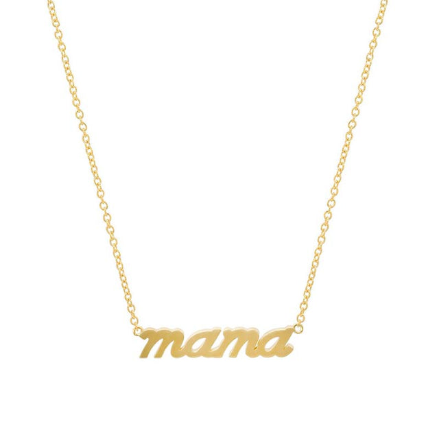 Mama Script Necklace