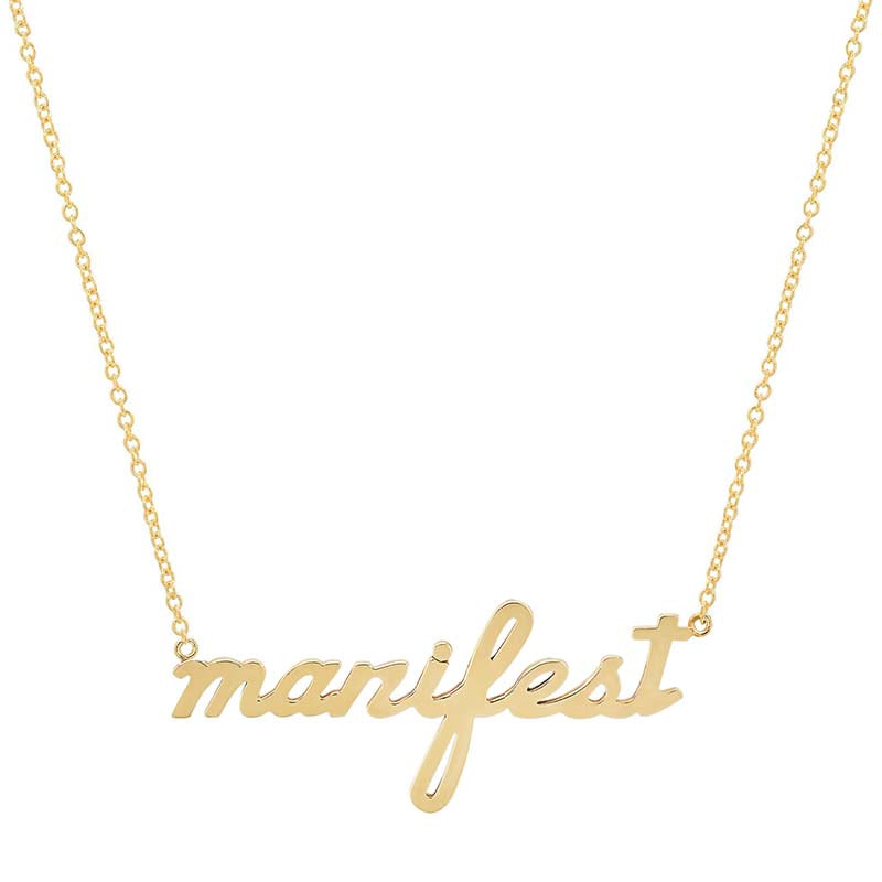 Manifest Script Necklace