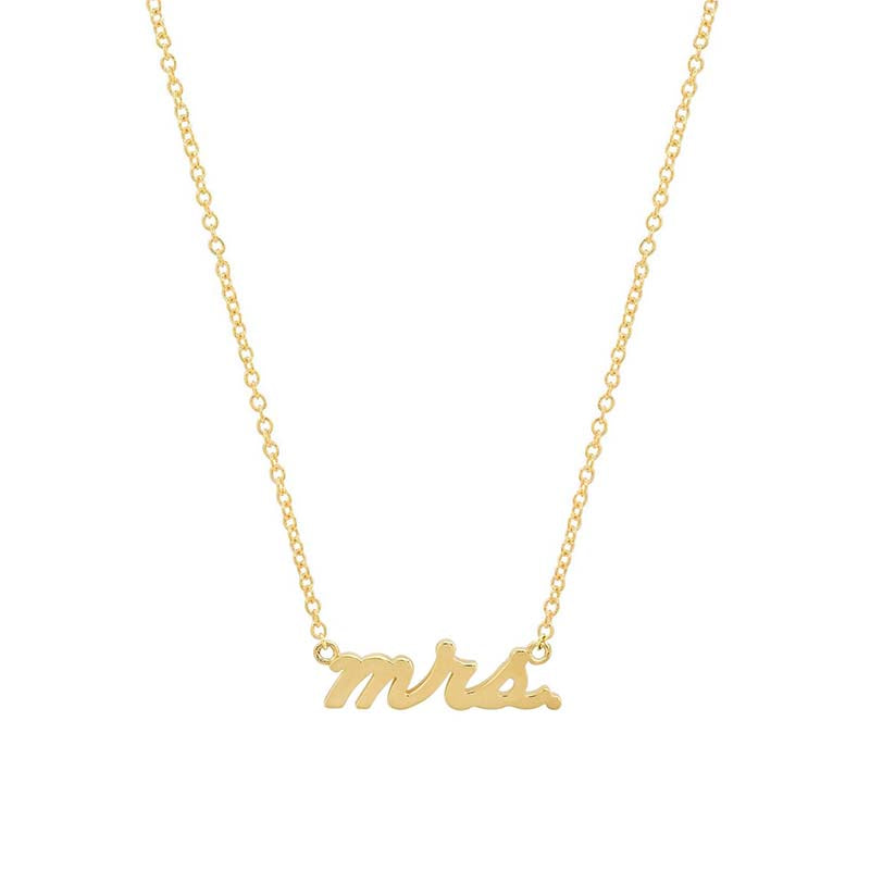 Mrs Script Necklace