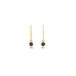 Illusion Set Sapphire Drop Earrings