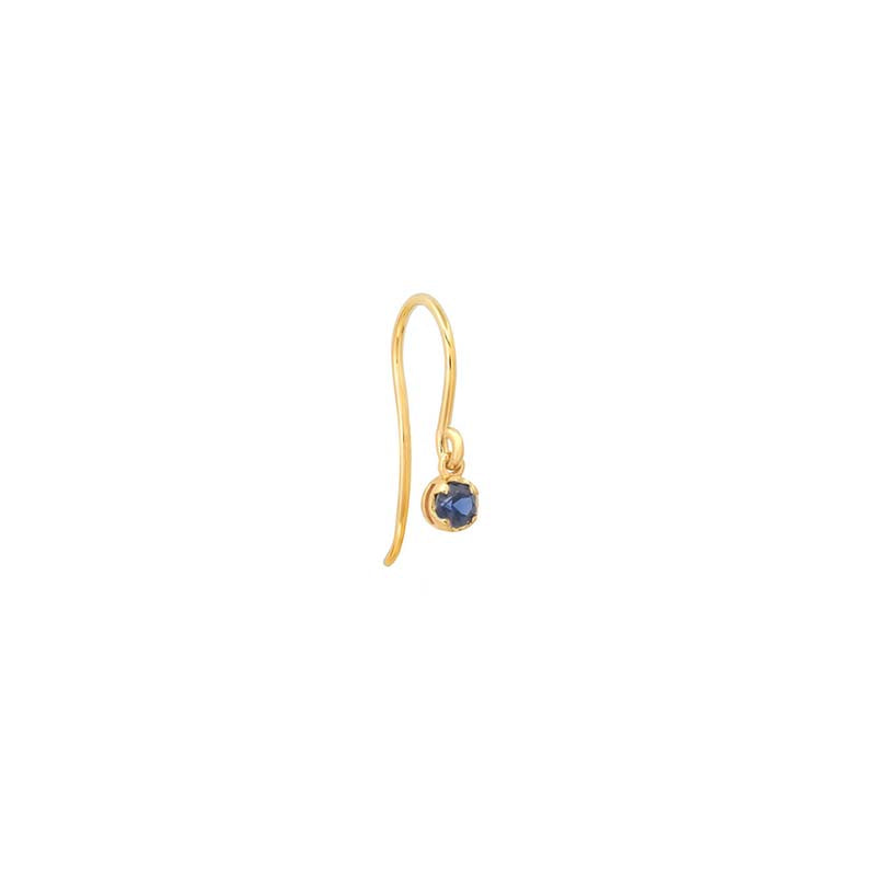 Illusion Set Sapphire Drop Earrings