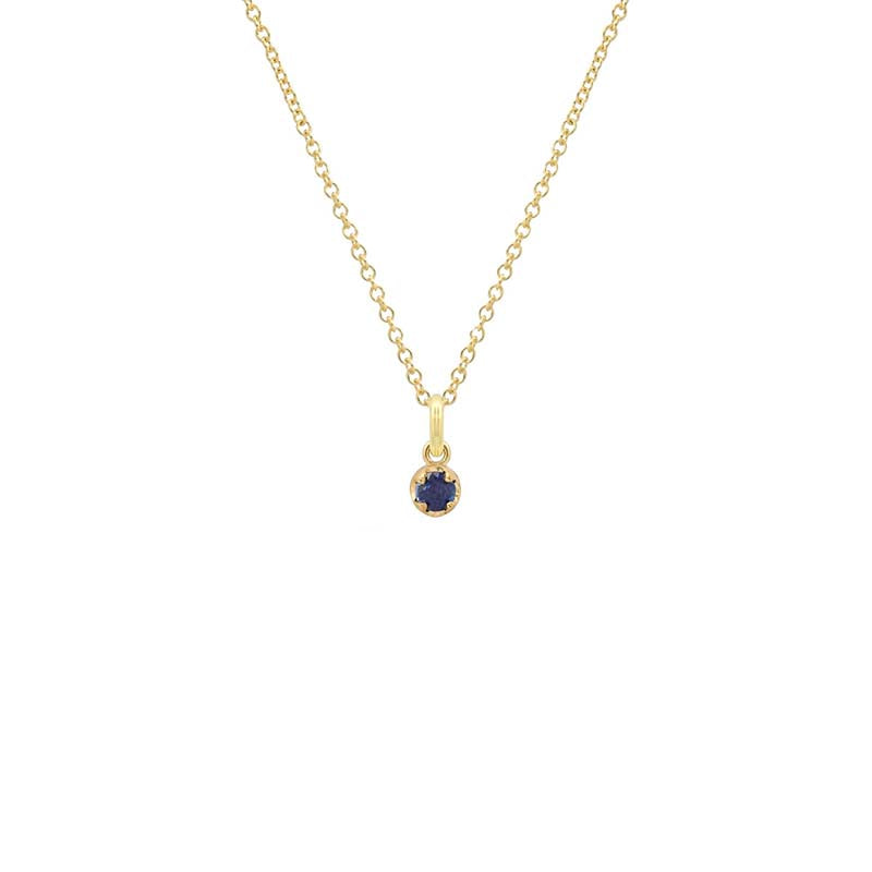 Illusion-Set Sapphire Pendant Necklace