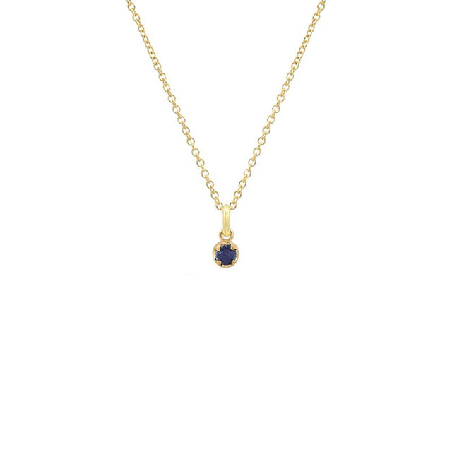 Illusion Set Sapphire Pendant Necklace
