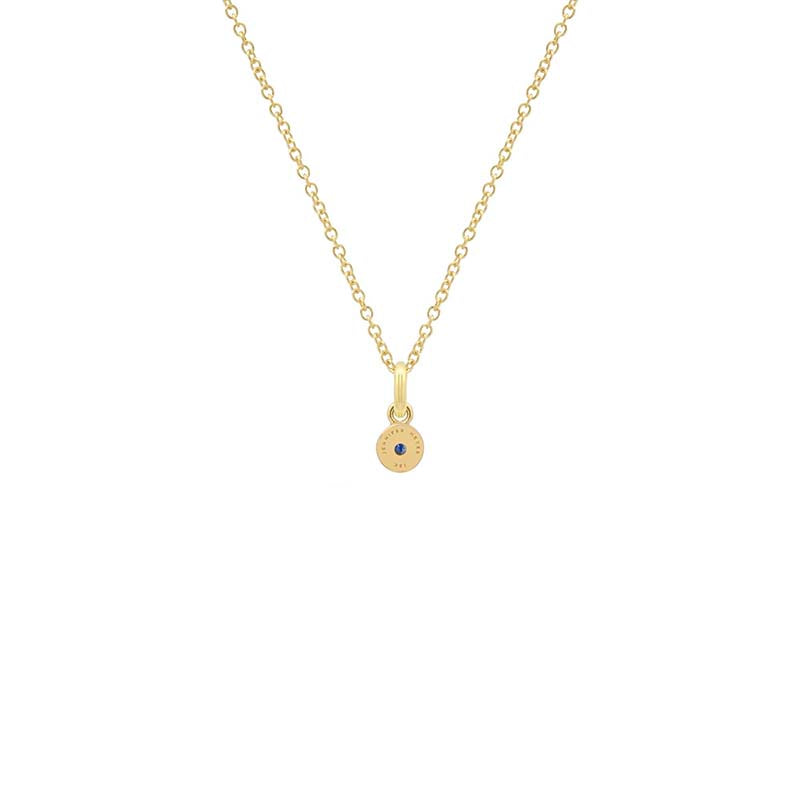 Illusion-Set Sapphire Pendant Necklace