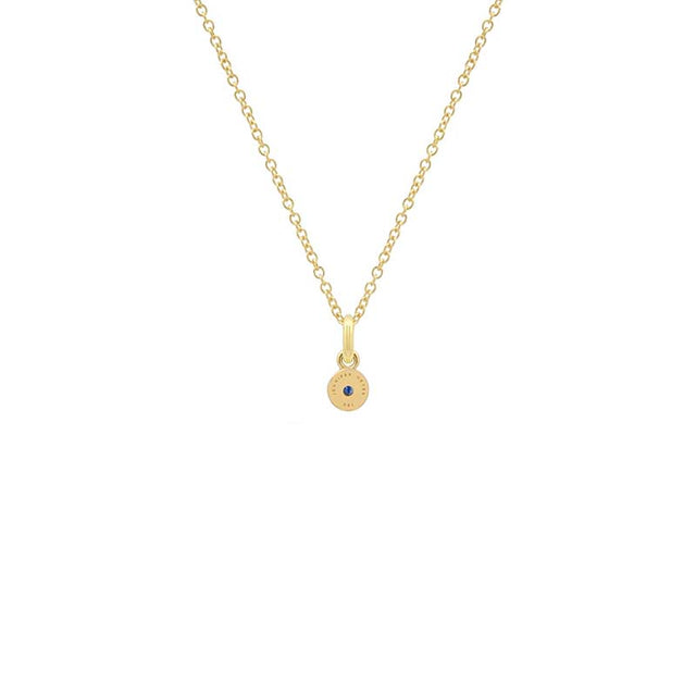 Illusion Set Sapphire Pendant Necklace