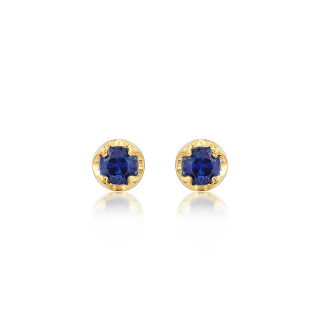 Small Illusion Set Sapphire Studs