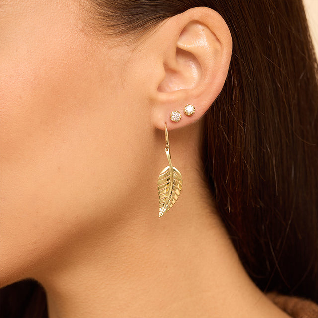 Small Leaf Drop Earrings