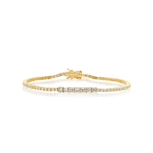 4-Prong Diamond Tennis Bracelet with Large Diamond Accent