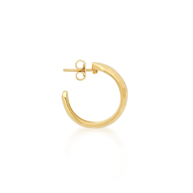 Small Hammered Tapered Hoops