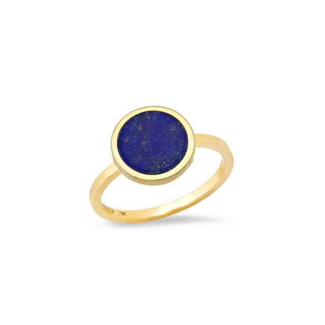 Lapis Inlay Circle Ring
