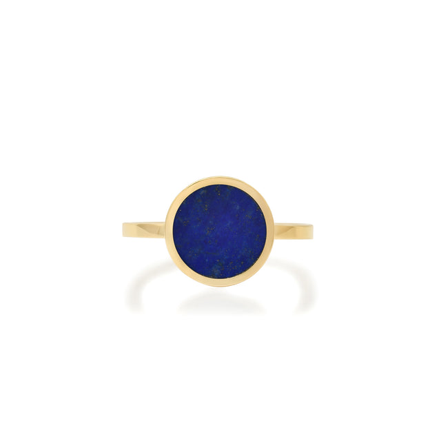 Lapis Inlay Circle Ring