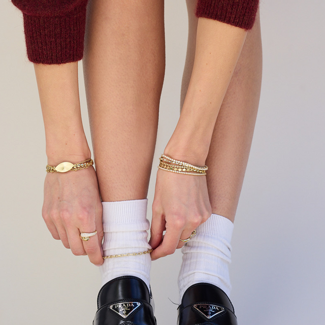 Luxe Diamond Edith Link Anklet