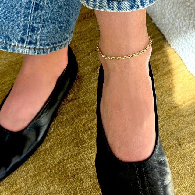 Luxe Diamond Edith Link Anklet